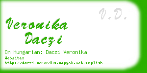 veronika daczi business card